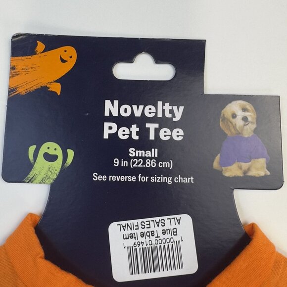 Novelty Pet Halloween Tee Small "I'm So Cute Its Scary" Orange Dog Costume NEW - Picture 5 of 9